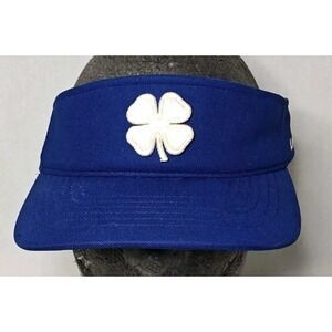 Black Clover Live Lucky Golf Visor Men's Strapback Blue Embroidered Logo Hat cap